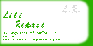 lili repasi business card